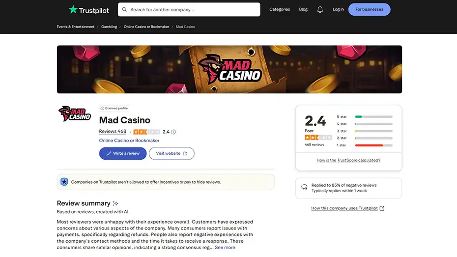 MadCasino Review